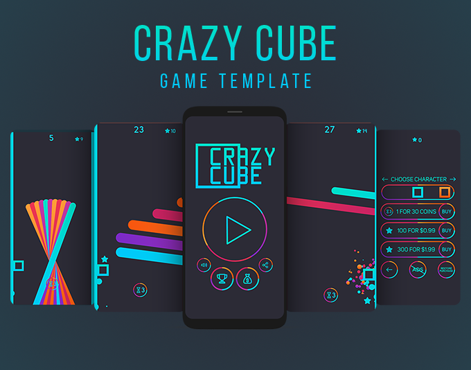 Wild Cube (IOS) Fun Arcade Game Template + easy to reskine + AdMob - 3