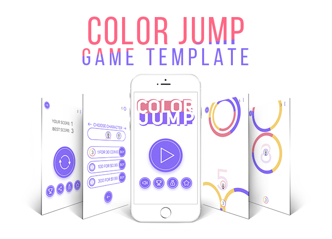 Color Jump PRO (Android) Color Switch like Game + Easy To Reskine + AdMob - 3