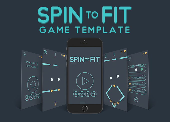 Spin to fit - Fun Arcade Game IOS Template + easy to reskine + AdMob - 3