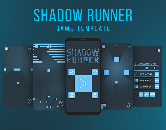 Shadow Runner (IOS) Fun Arcade Game Template + Easy To Reskine + AdMob - 3